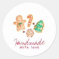 Christmas cookie handmade with love sticker