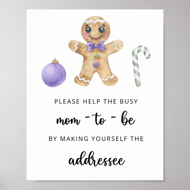 Christmas cookie - Help the Busy Mom-to-Be  Poster (Front)