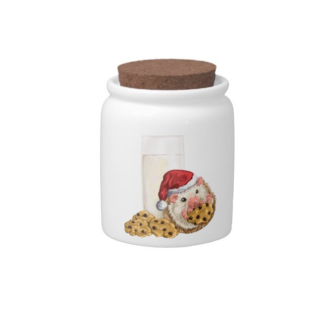Christmas Cookie Hog Candy Jar (Front)
