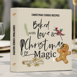 Christmas Cookie Holiday Baking Family Recipes 3 Ring Binder