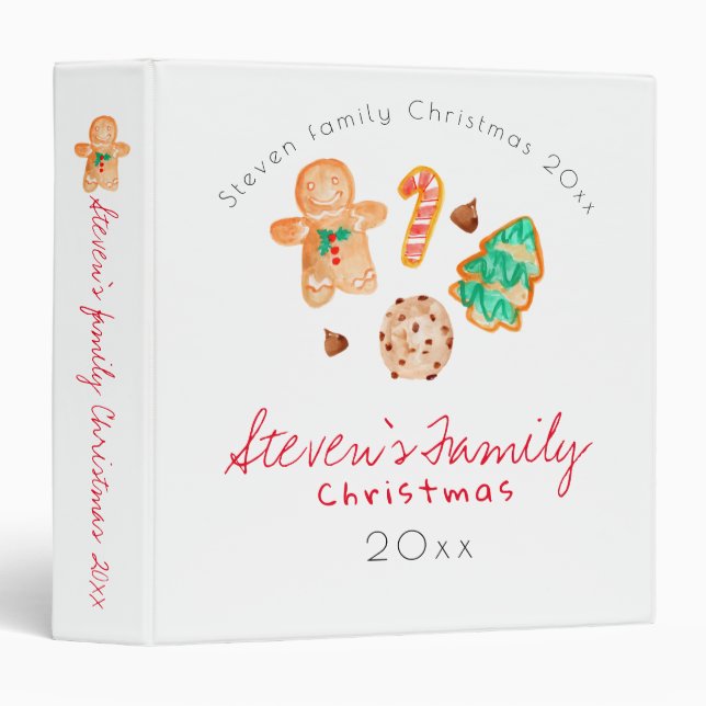 Christmas cookie holiday Christmas binder (Front/Spine)