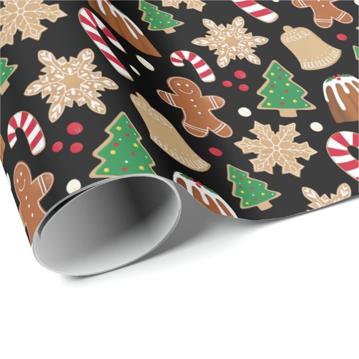 Christmas Cookie Holiday Desserts Wrapping Paper | Zazzle.com