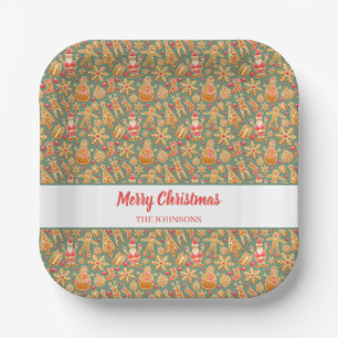 Christmas Cookie Holiday Paper Plates