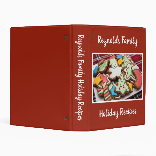 Christmas Cookie Holiday Recipes Binder (Background)
