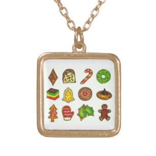 Christmas Cookie Holiday Stocking Stuffer Necklace
