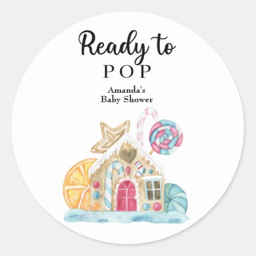 Christmas cookie house _ Ready to pop Classic Round Sticker