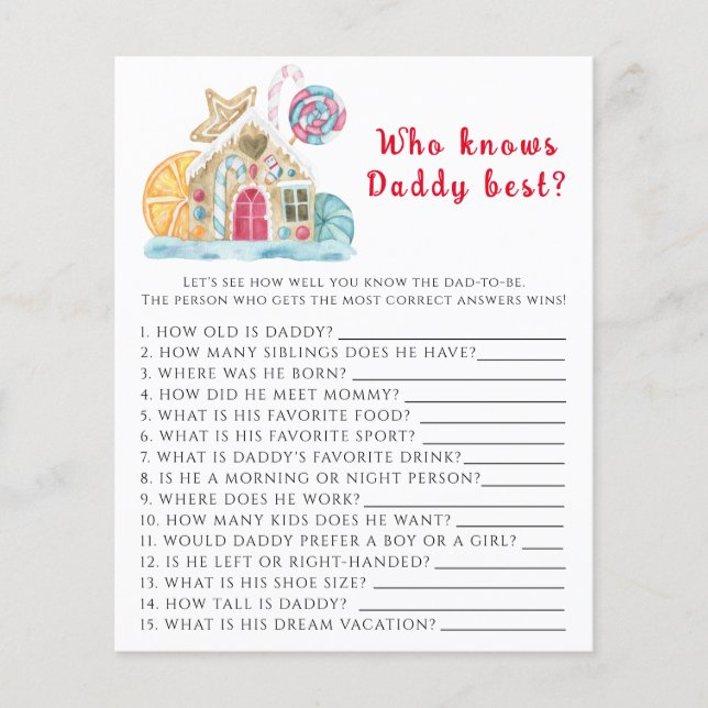 Christmas cookie house - Who knows Daddy best (Front)