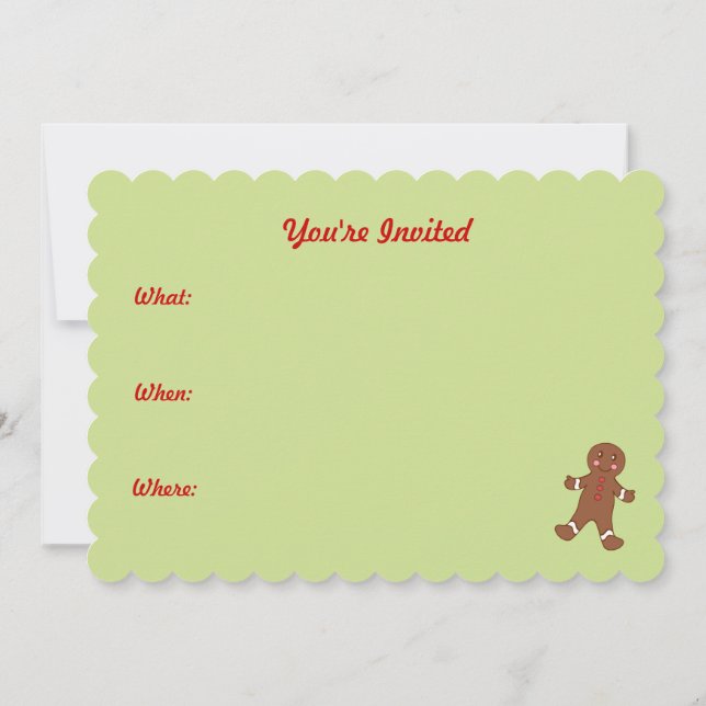 Christmas Cookie Invitations (Back)