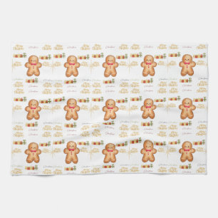 Christmas cookie kitchen towel