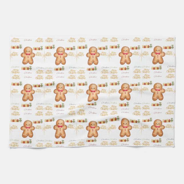 Christmas cookie kitchen towel (Horizontal)