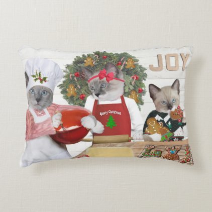 Christmas Cookie Kitten Accent Pillow