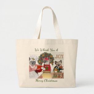 Christmas Cookie Kitten Jumbo Tote Bag