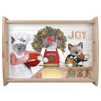 Christmas Cookie Kitten Serving Tray