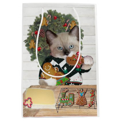 Christmas Cookie Kittens Gift Bag