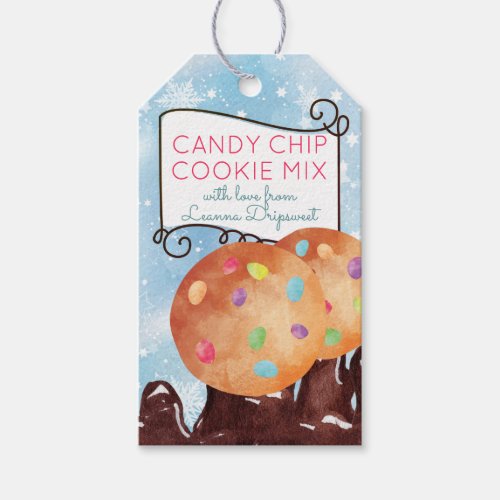 Christmas cookie mix in a jar directions gift tag