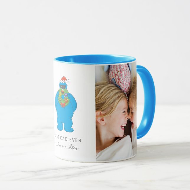 Christmas Cookie Monster | Best Dad - Photo Mug (Front Right)