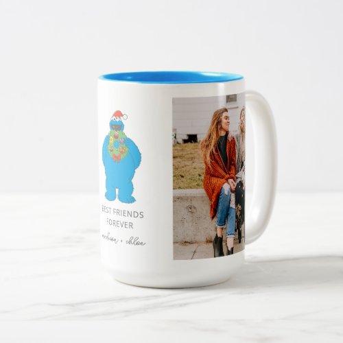 Christmas Cookie Monster  Best Friends _ Photo Two_Tone Coffee Mug