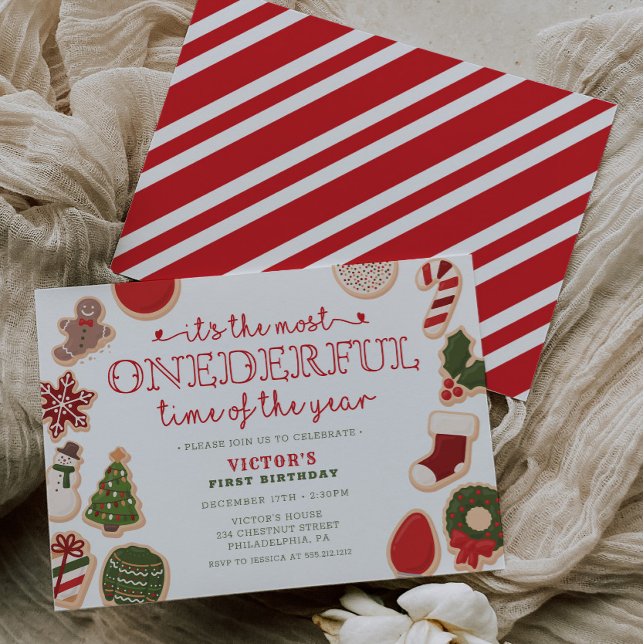 Christmas Cookie Onederful First Birthday Party Program (Creator Uploaded)