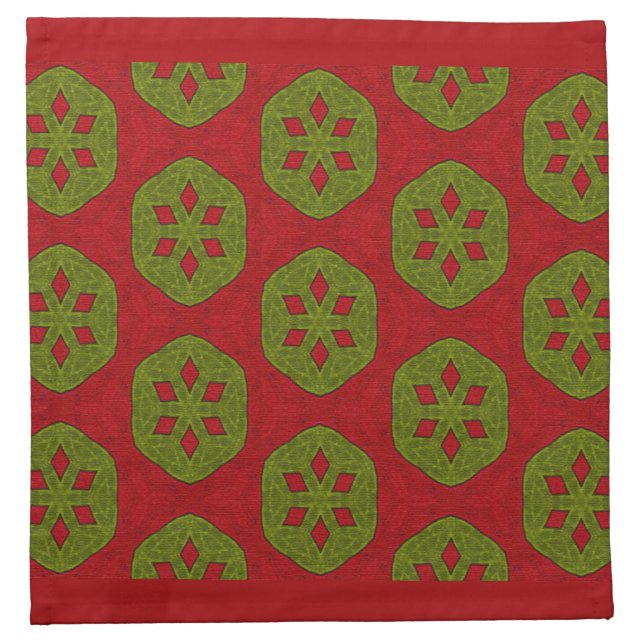 Christmas Cookie Pattern Cloth Napkin (Front)
