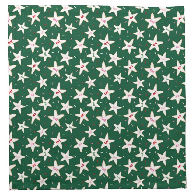 Christmas Cookie Pattern Cloth Napkin (Front)