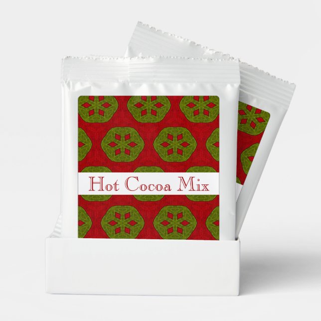 Christmas Cookie Pattern Hot Chocolate Drink Mix (Pair)