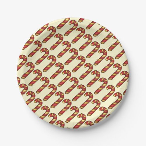 Christmas Cookie Peppermint Candy Cane Holiday Paper Plates