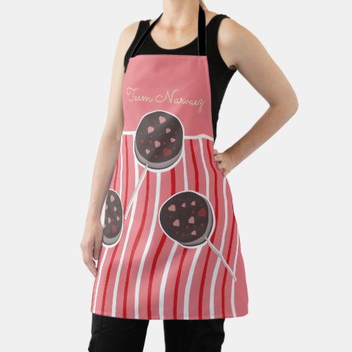 Christmas Cookie Pop Baking Team Name Peppermint Apron