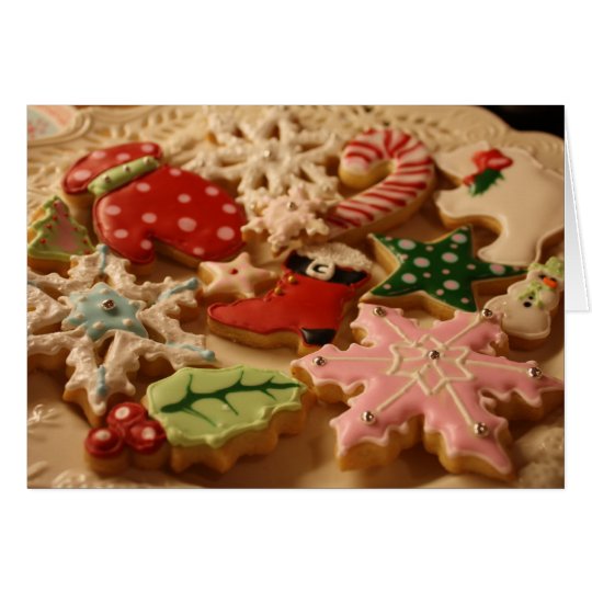 Christmas cookie recipe card | Zazzle