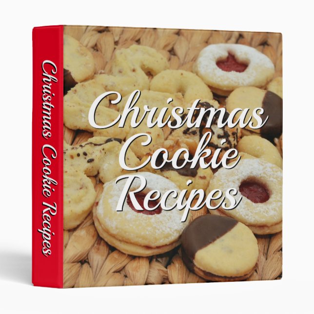 Christmas Cookie Recipes 3 Ring Binder (Front/Spine)