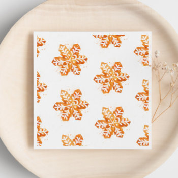 Christmas Cookie Snowflake Gingerbread Napkins by BohemianWoods at Zazzle