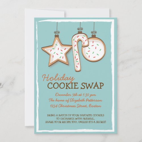 Christmas Cookie Swap Holiday Invitation