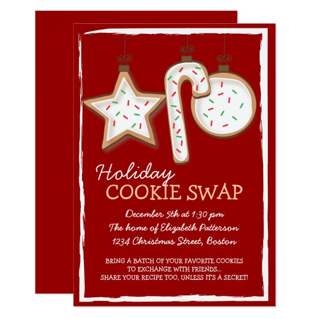 Christmas Cookie Swap Holiday Invitation