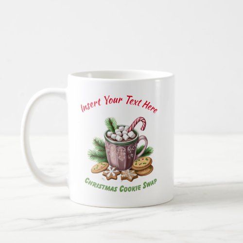 Christmas Cookie Swap _ Hot Cocoa Design Coffee Mug