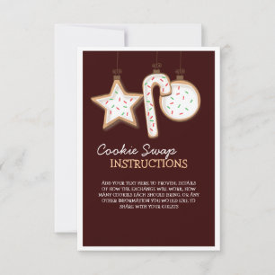 Christmas Cookie Swap Instruction Card