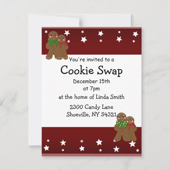 Christmas Cookie Swap Invitation (Front)