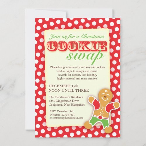 Christmas Cookie Swap invitation