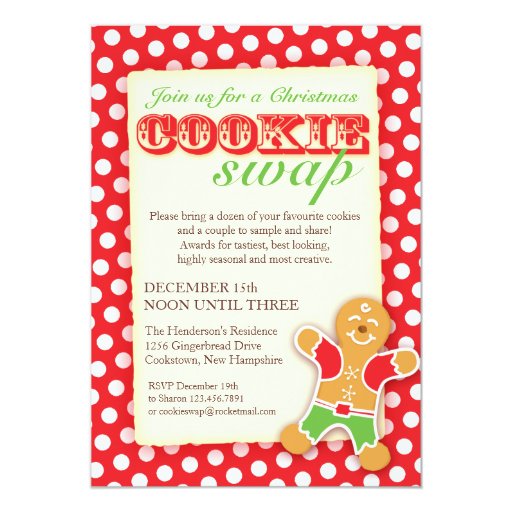 Christmas Cookie Swap invitation | Zazzle