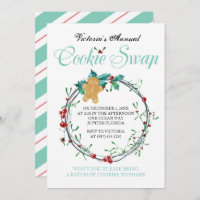 Christmas Cookie Swap Invite - Gingerbread Man