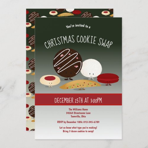 Christmas Cookie Swap Party Holiday Invitation