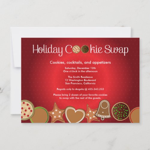 Christmas Cookie Swap Party Invitation