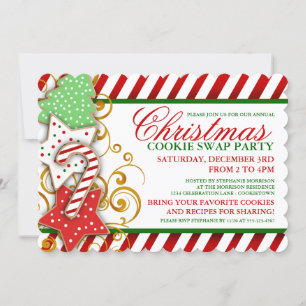 Christmas Cookie Swap Party Invitation