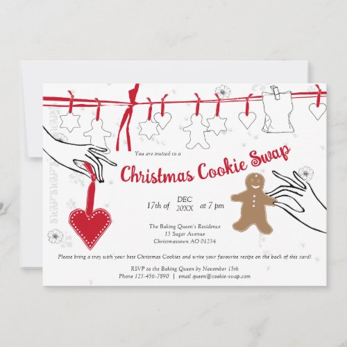 Christmas Cookie Swap Party Invitation