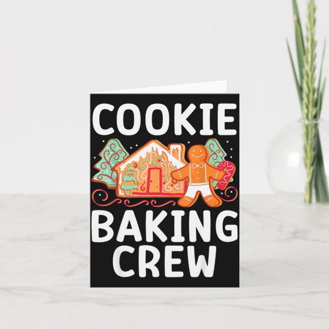 Christmas Cookie Taster Cookie Baking Crew Gingerb Card (Front)