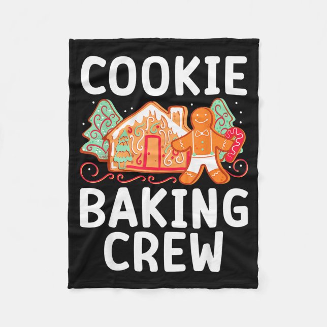 Christmas Cookie Taster Cookie Baking Crew Gingerb Fleece Blanket (Front)