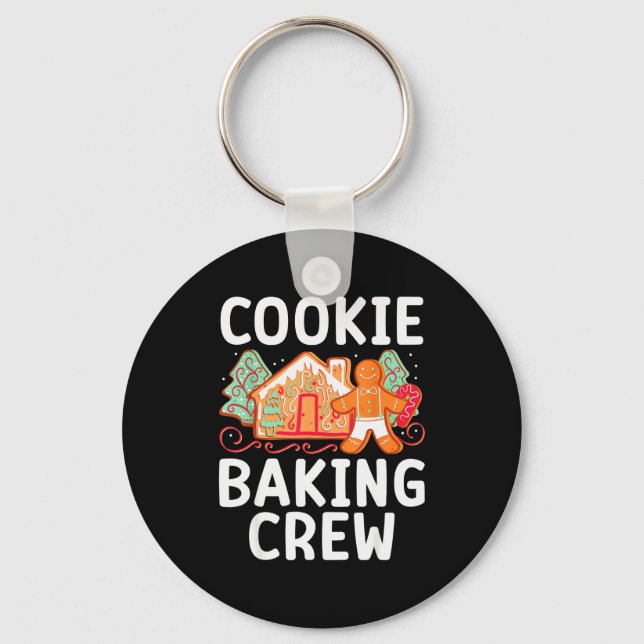 Christmas Cookie Taster Cookie Baking Crew Gingerb Keychain (Front)