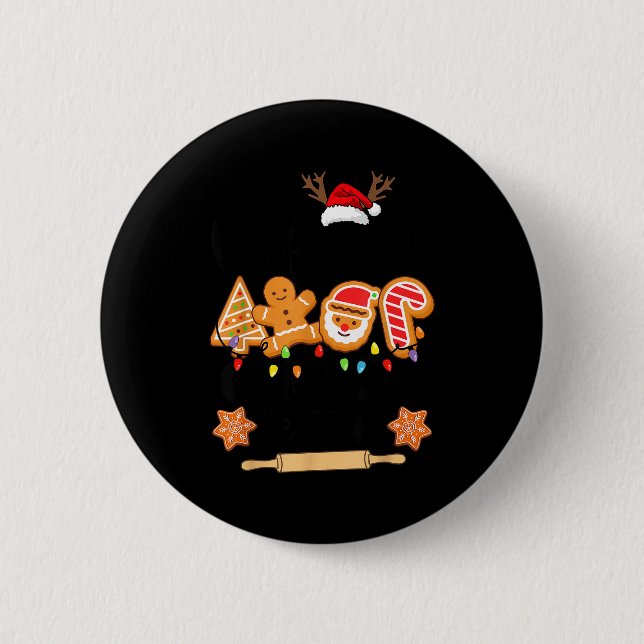 Christmas Cookie Tester Family Baking Team Cookie  Button (Front)