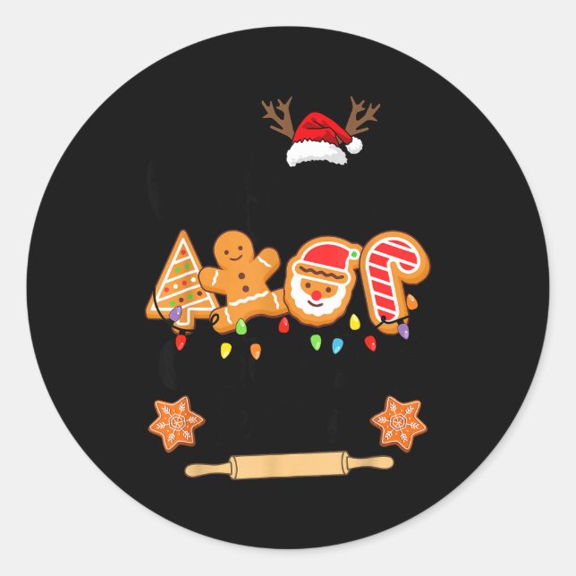 Christmas Cookie Tester Family Baking Team Cookie  Classic Round Sticker (Front)