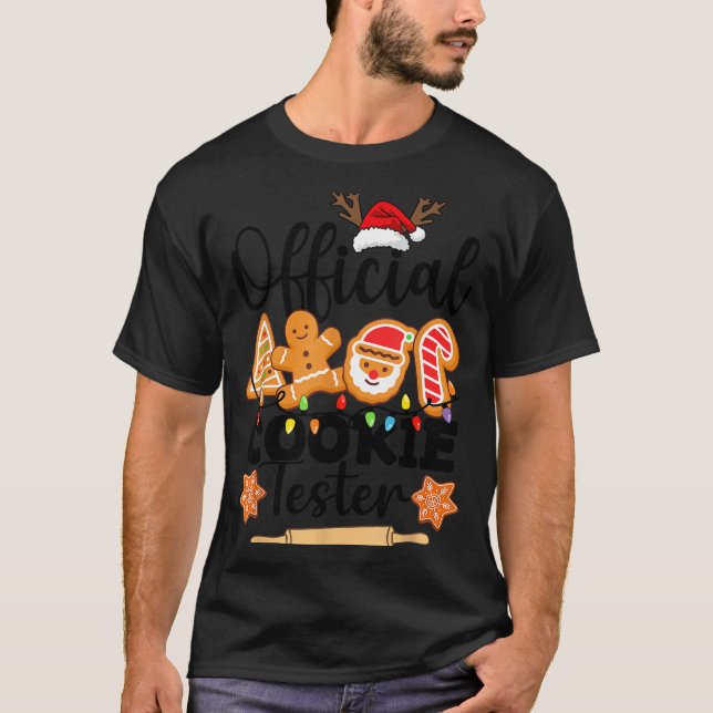 Christmas Cookie Tester Family Baking Team Cookie  T-Shirt (Front)
