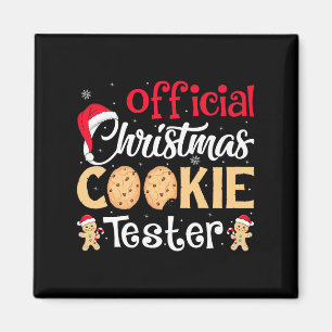 Christmas Cookie Tester Funny Baking Crew Xmas Pre Magnet