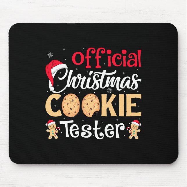 Christmas Cookie Tester Funny Baking Crew Xmas Pre Mouse Pad (Front)